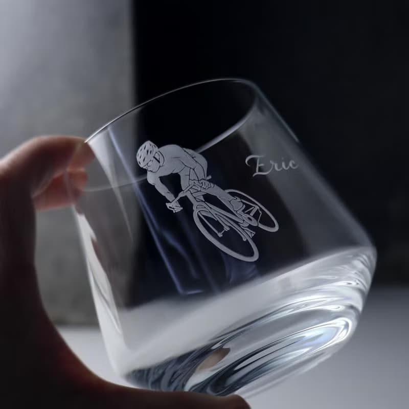 390cc【單車賽】自行車德國蔡司水晶威士忌杯