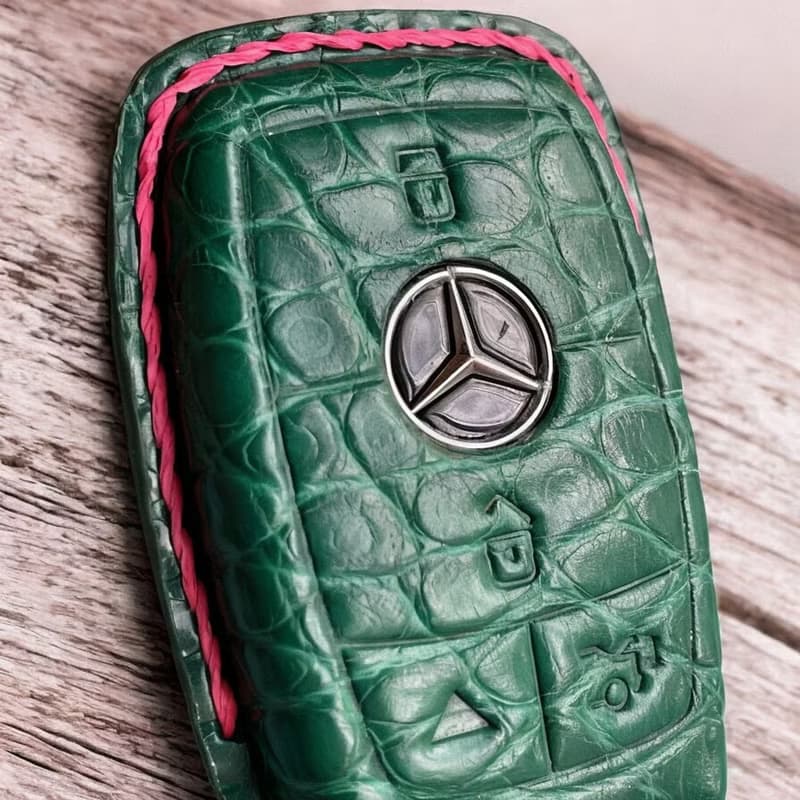 Mercedes-Benz 車鑰匙皮套 鱷魚鱷魚皮