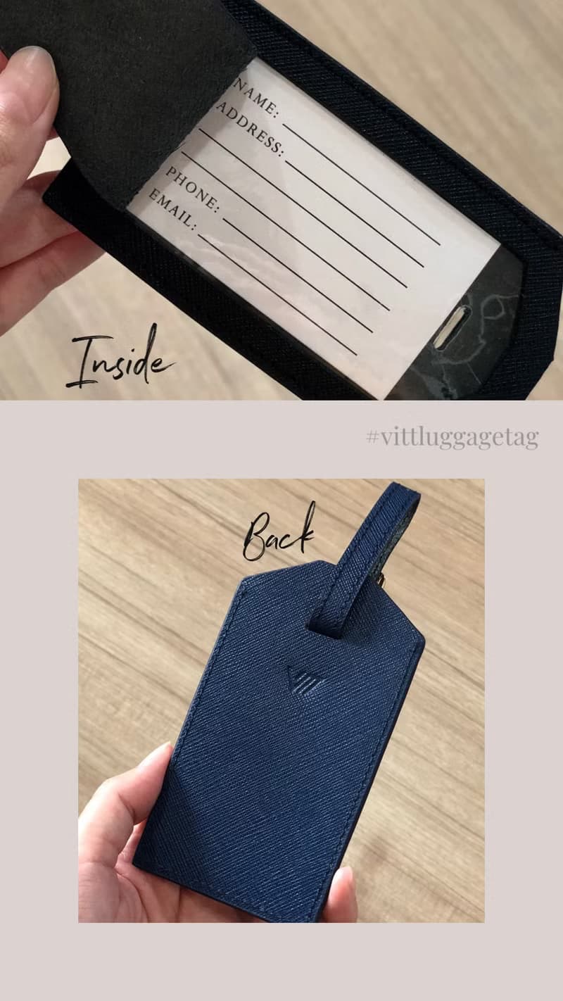 Personalized Leather Luggage Tag