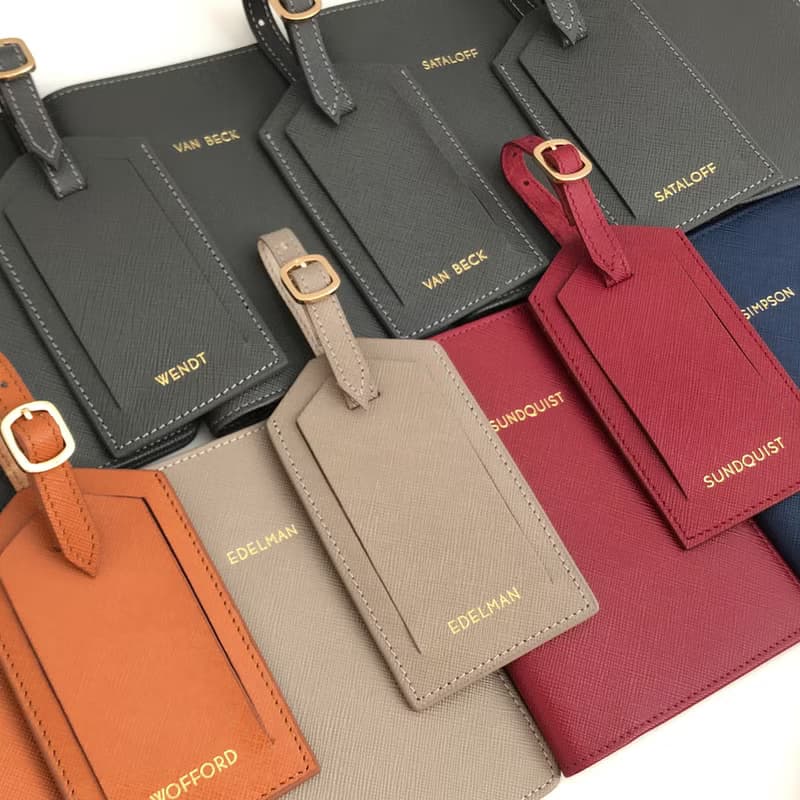 Personalized Leather Luggage Tag
