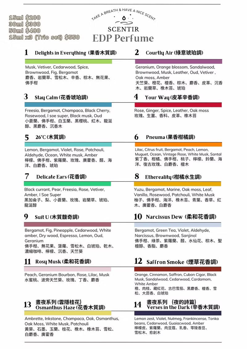 【香水禮盒】 3支香水套裝(15ml x3) 【自選香味組合】