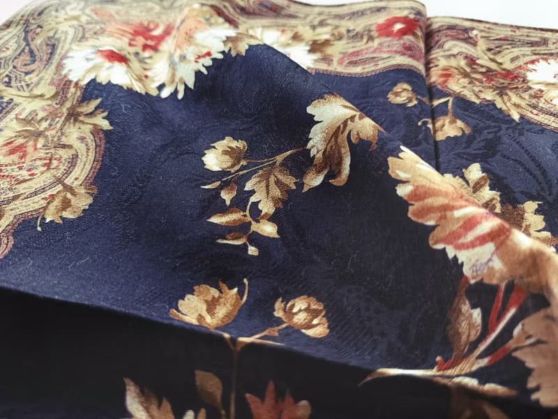Ralph Lauren Vintage Handkerchief Motif Floral 21 x 20.5 inches