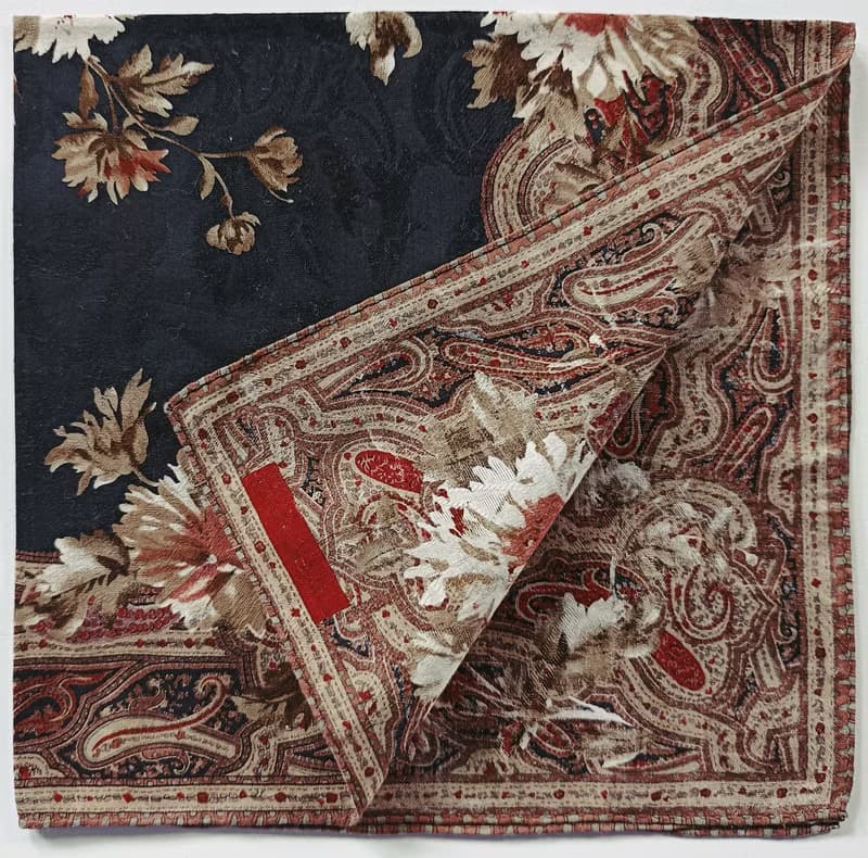 Ralph Lauren Vintage Handkerchief Motif Floral 21 x 20.5 inches