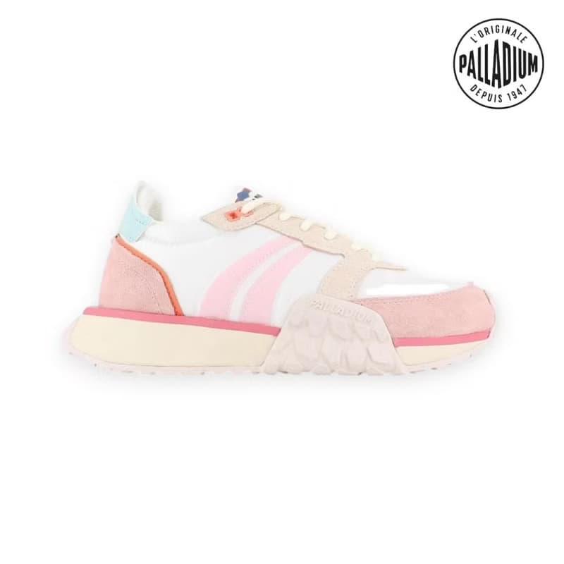 PALLADIUM TROOP RUNNER FLAME 復古拚色軍種潮鞋 白粉 74487