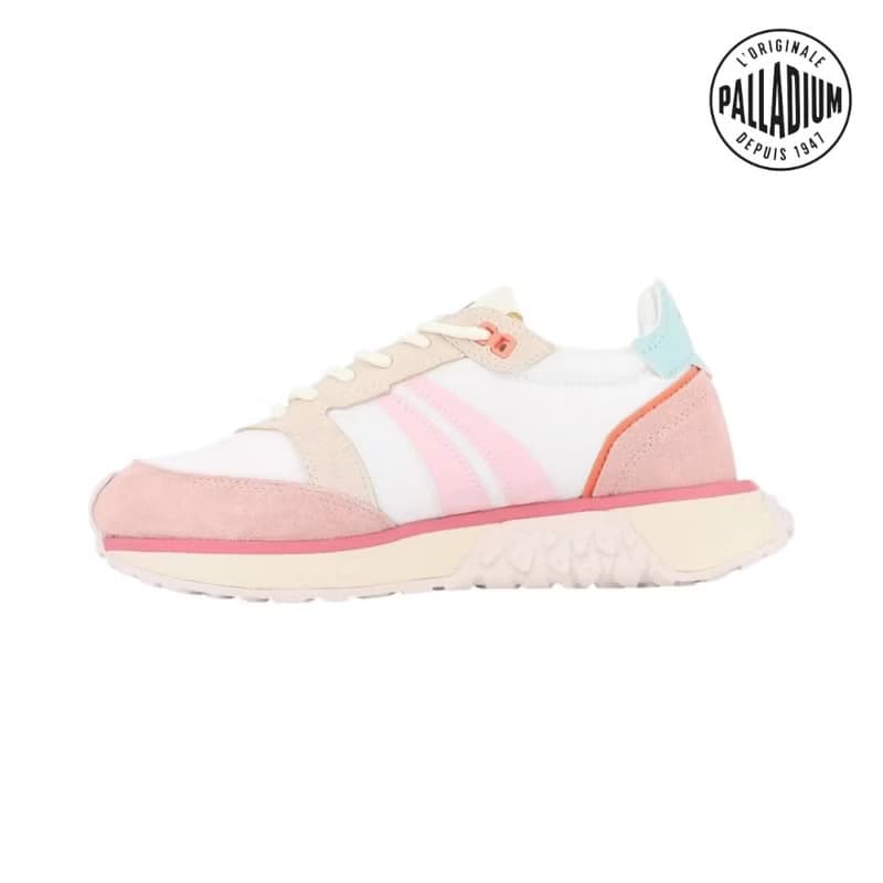PALLADIUM TROOP RUNNER FLAME 復古拚色軍種潮鞋 白粉 74487