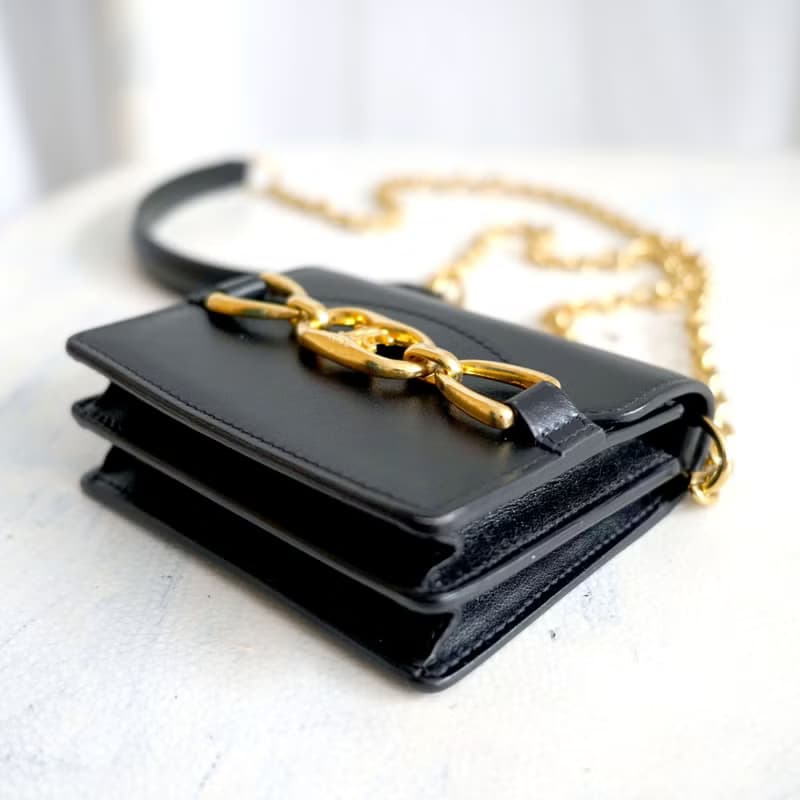 全新CELINE真皮迷你LOGO小廢包卡片套卡包包零錢單邊袋斜孭袋手袋