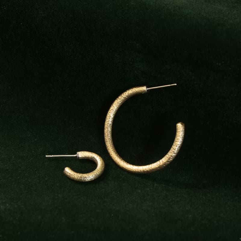 【soid Studio 適品】黃銅 斑駁耳飾 - 大款