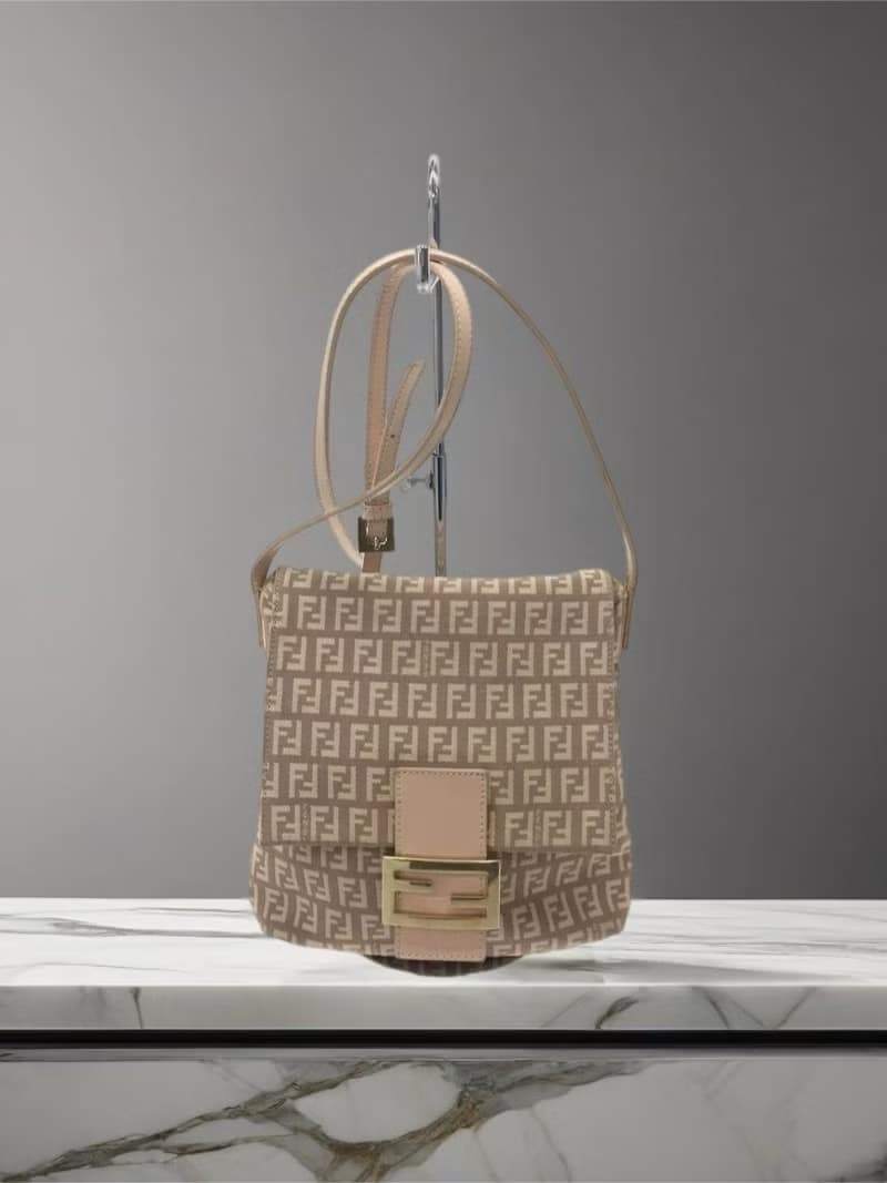 【特選貨品】中古二手Fendi粉紅色老花單肩包 斜背包 側背包 手袋