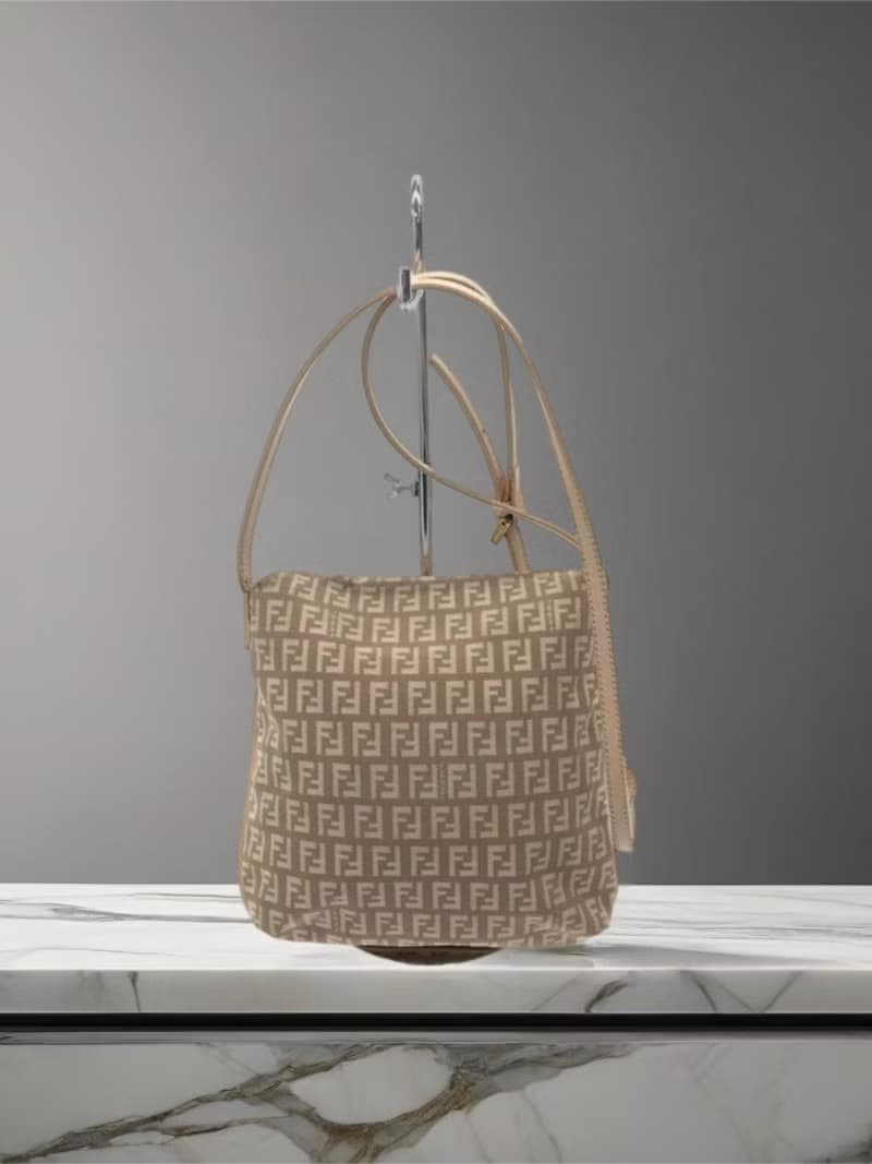 【特選貨品】中古二手Fendi粉紅色老花單肩包 斜背包 側背包 手袋