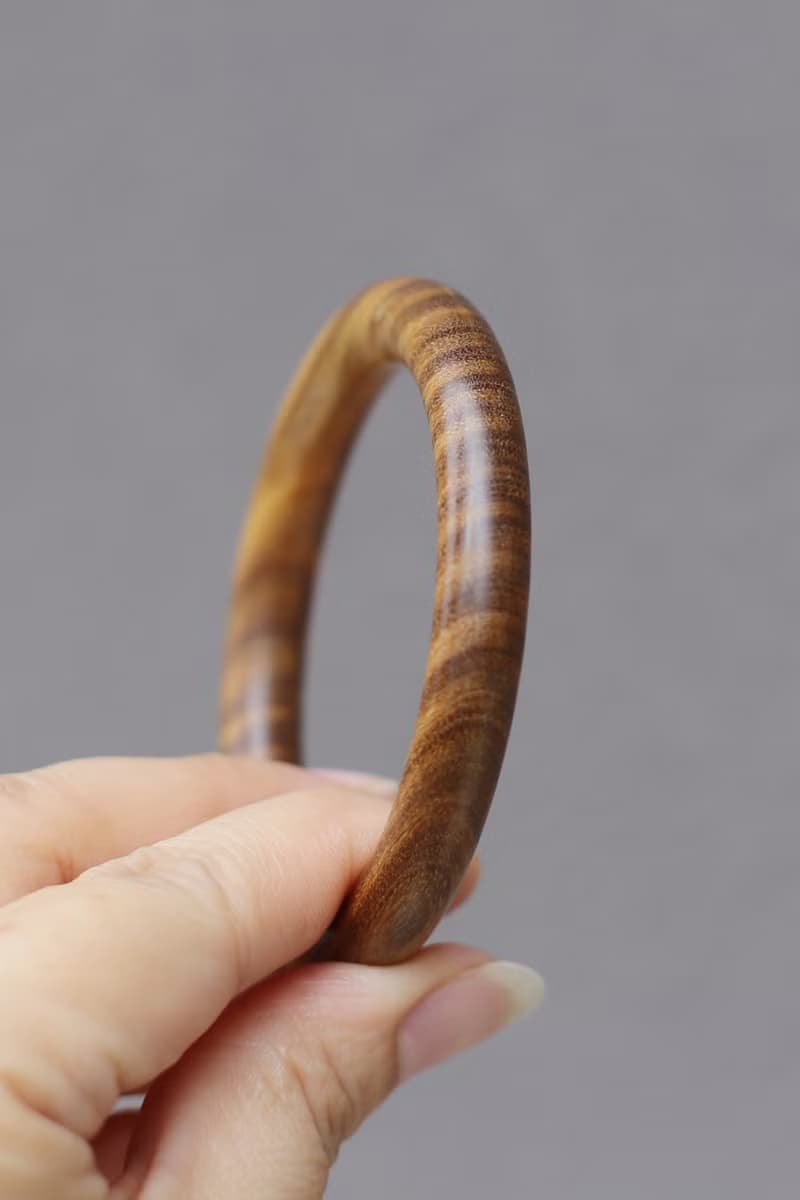 壹染指手作木藝 | 綠檀 木手鐲 | 一物一圖 | 內直徑5.45cm