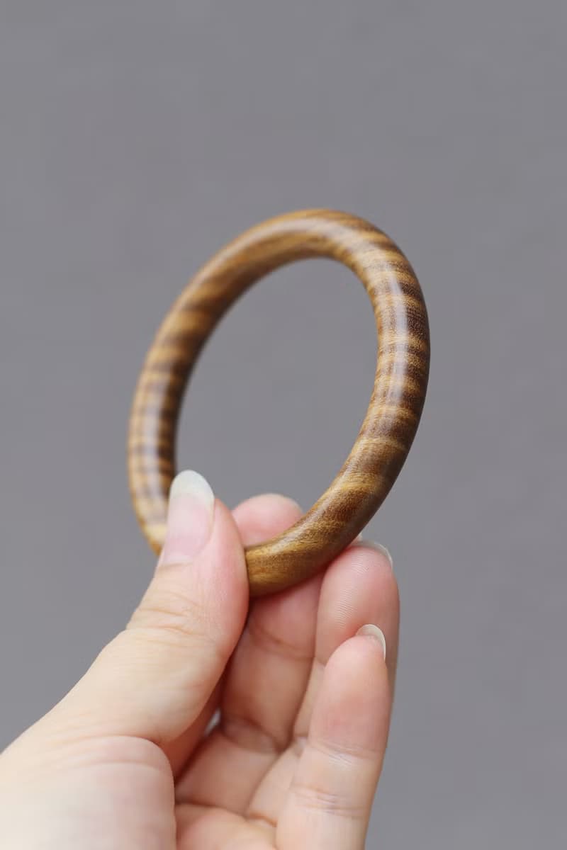 壹染指手作木藝 | 綠檀 木手鐲 | 一物一圖 | 內直徑5.45cm