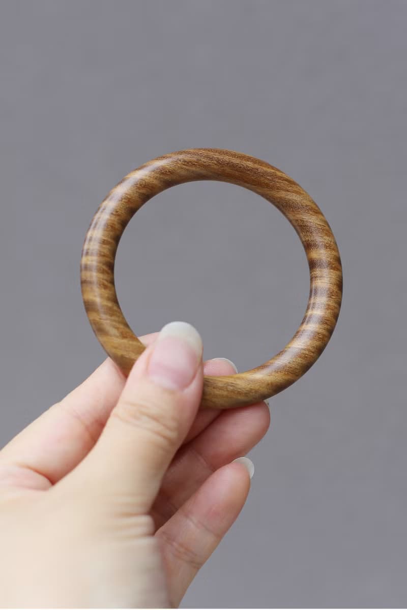 壹染指手作木藝 | 綠檀 木手鐲 | 一物一圖 | 內直徑5.45cm
