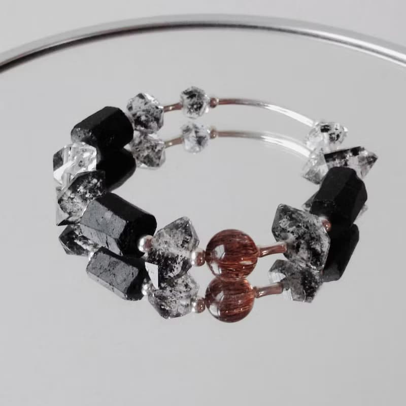 閃靈鑽 黑金超七 黑碧璽 招財 防小人手鍊