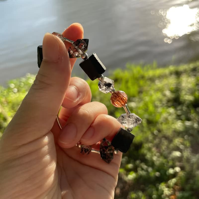閃靈鑽 黑金超七 黑碧璽 招財 防小人手鍊