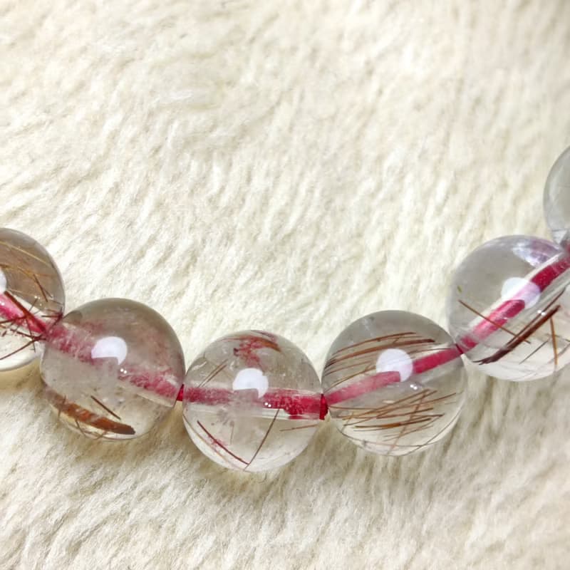 紅銅髮晶 Copper Rutilated Quartz 手串 手鍊 天然水晶 7.5-12mm