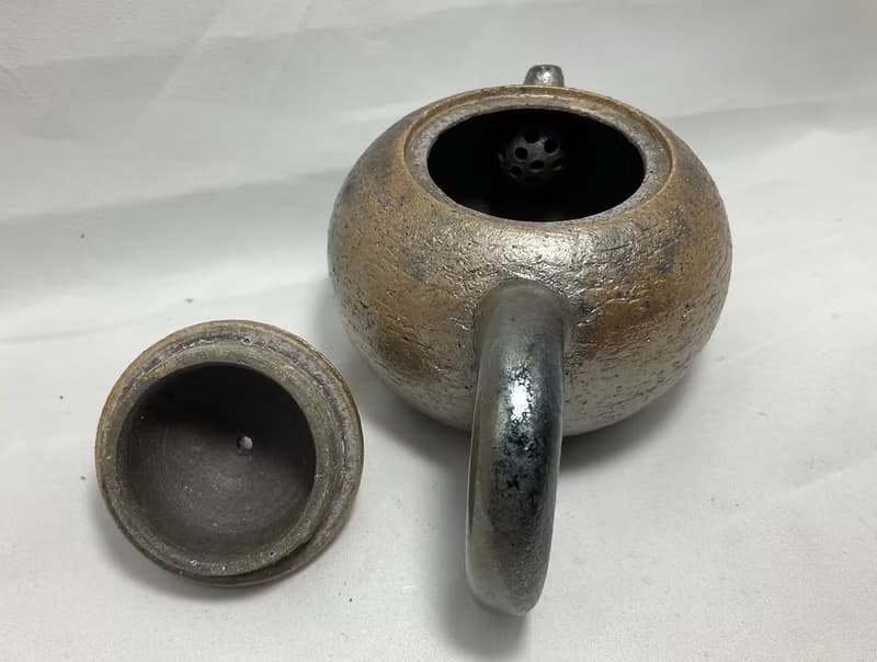 【送禮首選】藏菁ㅣ柴燒嵌蓋手拉坯壺