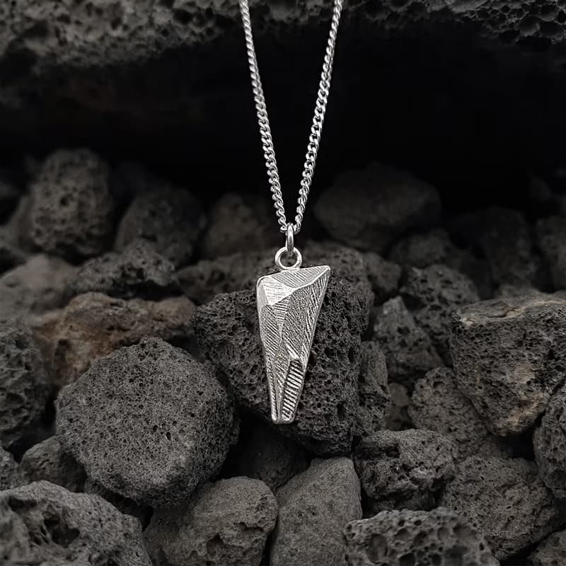 (925 Sterling Silver) Atypical Stone Necklace Ver.2
