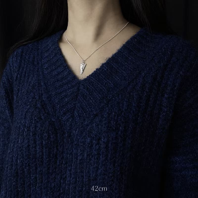 (925 Sterling Silver) Atypical Stone Necklace Ver.2