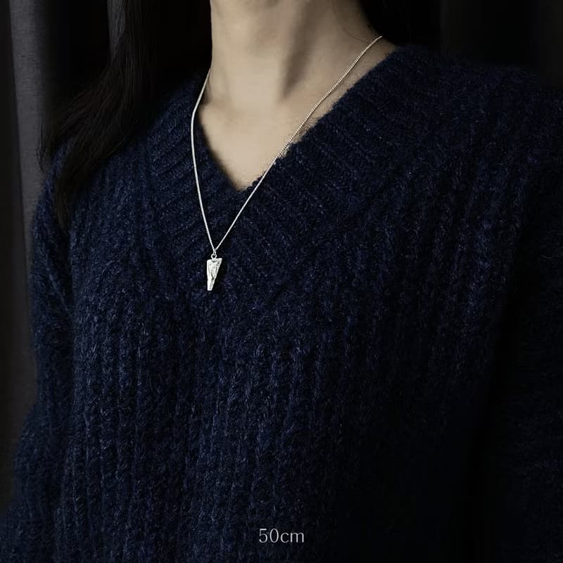 (925 Sterling Silver) Atypical Stone Necklace Ver.2