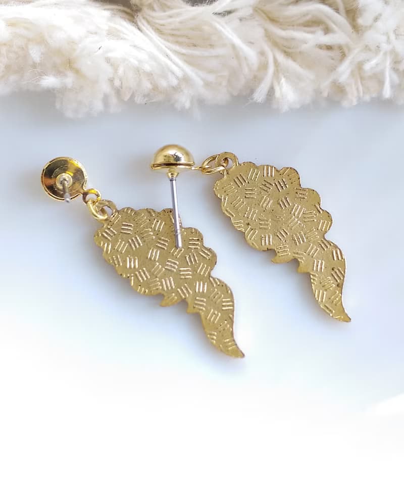 Vintage Jewelry 西洋古董飾品 景泰藍  彩花瓣 針式耳環