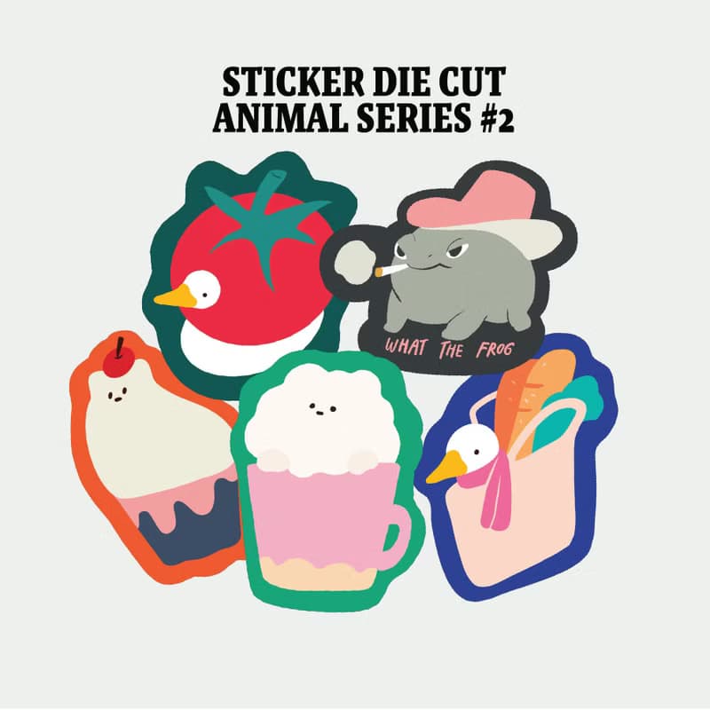 Stickers Di-cut | animal series #2  (SET) Size ~5 cm