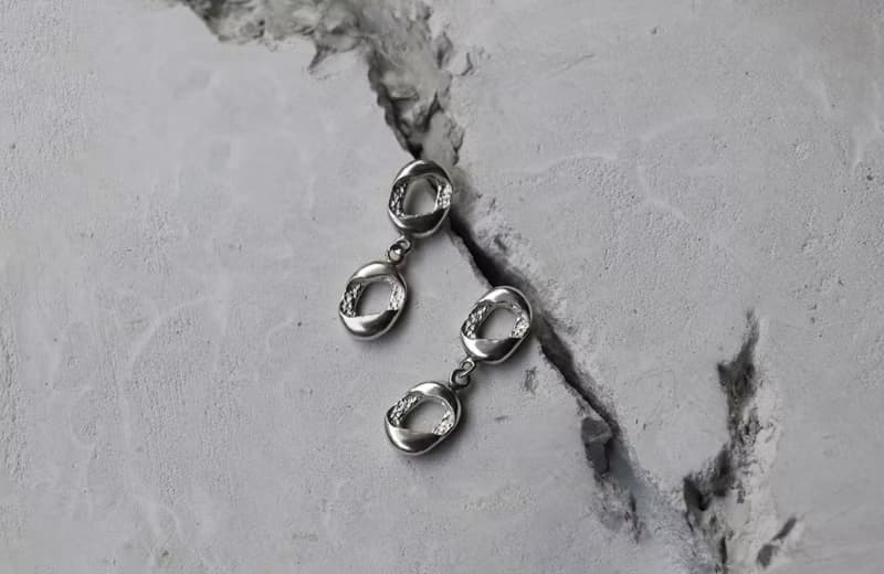 Lunar Phase I 純銀盈缺耳環