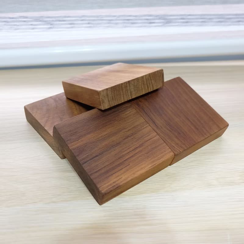 原木。柚木 / 黑胡桃木 / 紅花梨木茶杯墊交換禮物。節日禮物。