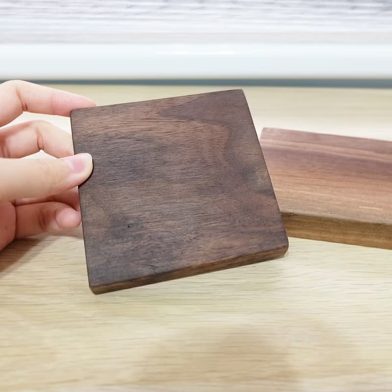 原木。柚木 / 黑胡桃木 / 紅花梨木茶杯墊交換禮物。節日禮物。