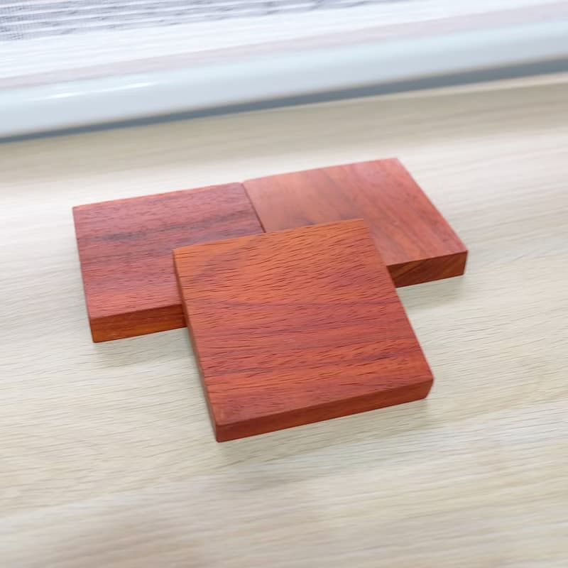 原木。柚木 / 黑胡桃木 / 紅花梨木茶杯墊交換禮物。節日禮物。