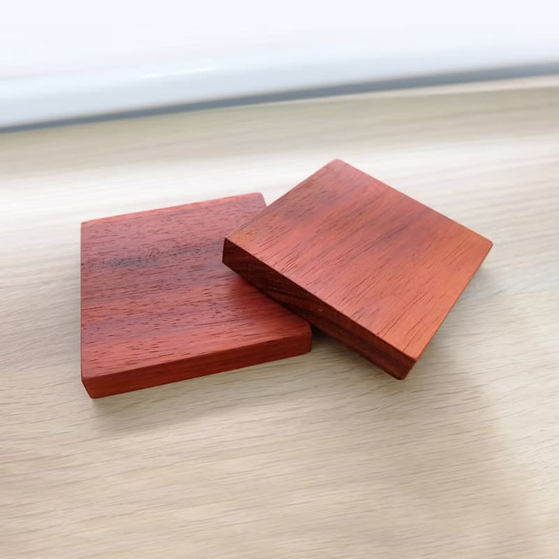 原木。柚木 / 黑胡桃木 / 紅花梨木茶杯墊交換禮物。節日禮物。