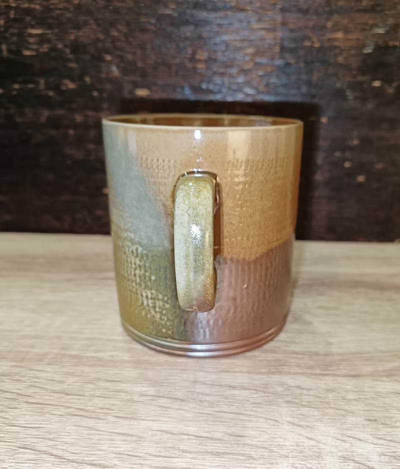 柴燒無釉手作馬克杯-鶯歌李玟叡