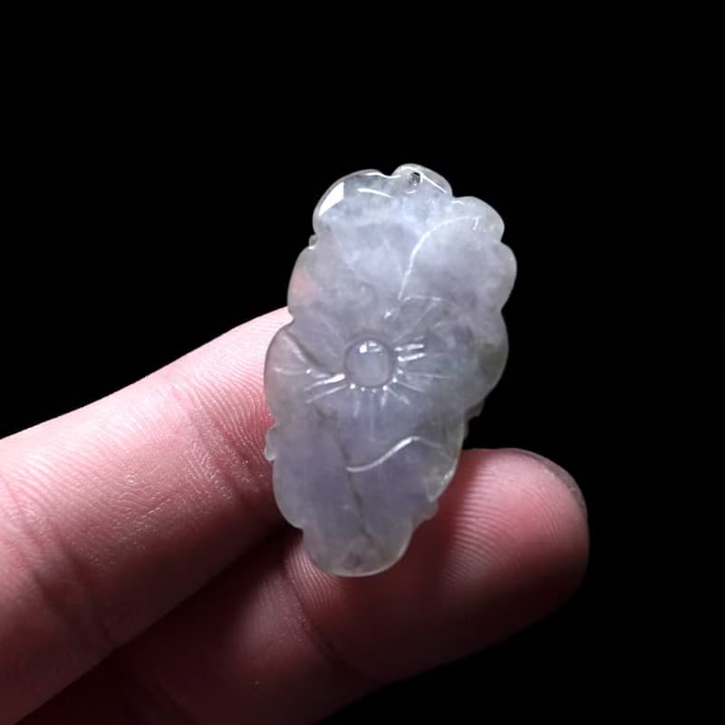 【金玉滿堂】冰種紫羅蘭翡翠巧雕金魚 | 天然緬甸翡翠A貨 | 送禮
