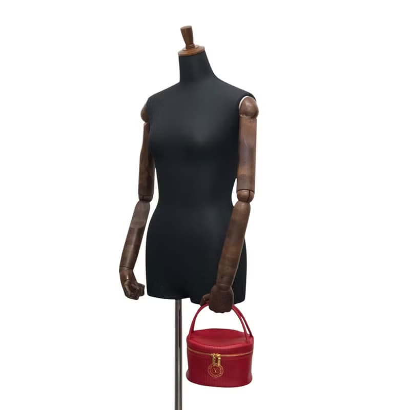 【 日本直送　名牌中古包 】VALENTINO GARAVANI ハンドバッグ レッド メダル レザー バニティバッグ vintage オールド n8rmd6