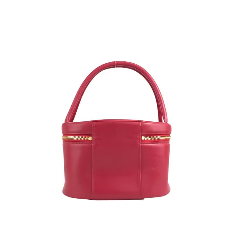 【 日本直送　名牌中古包 】VALENTINO GARAVANI ハンドバッグ レッド メダル レザー バニティバッグ vintage オールド n8rmd6