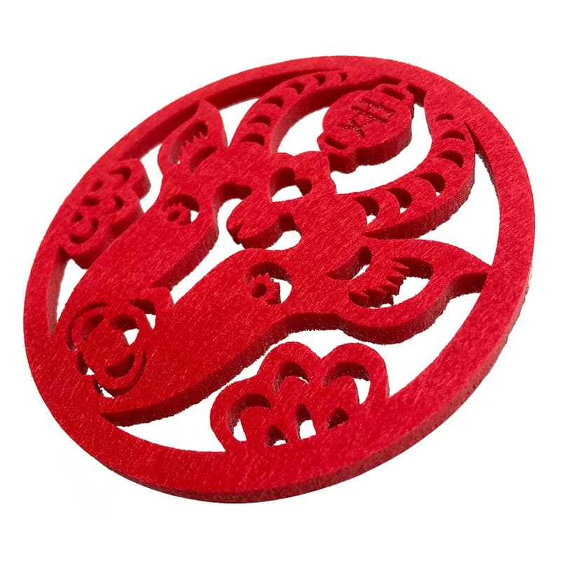 【牛祝安康】毛氈杯墊組