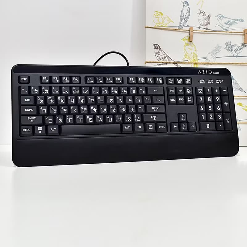 AZIO抗菌可水洗鍵盤(防水鍵盤/可酒精擦拭/注音大字體)