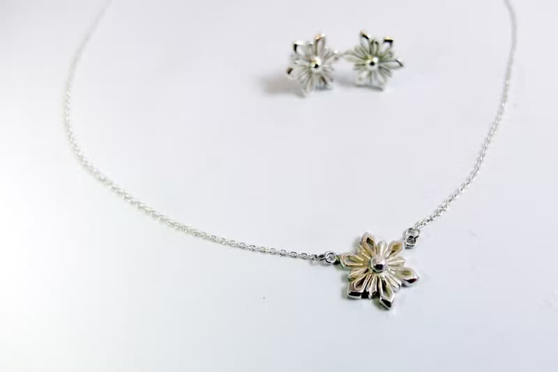 冰晶小雪花耳環