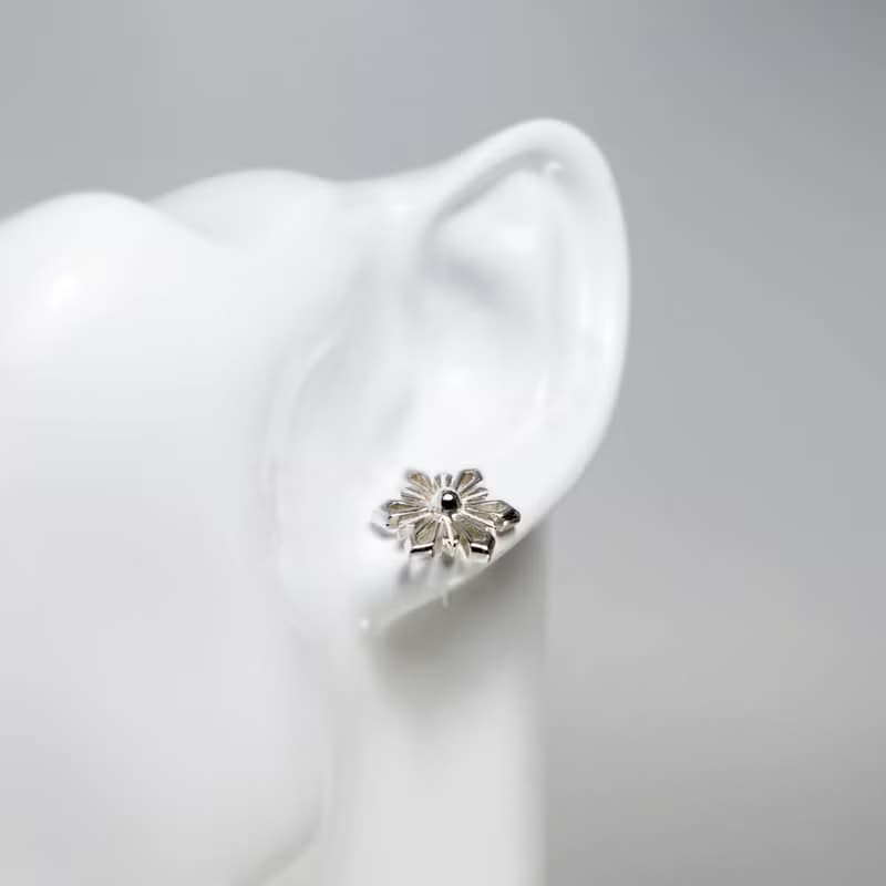 冰晶小雪花耳環