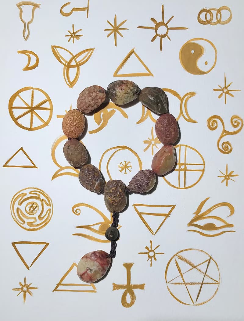 蒙古嘉吉灘紅棕色瑪瑙編織手鍊