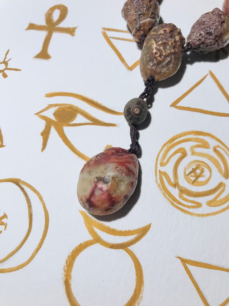 蒙古嘉吉灘紅棕色瑪瑙編織手鍊