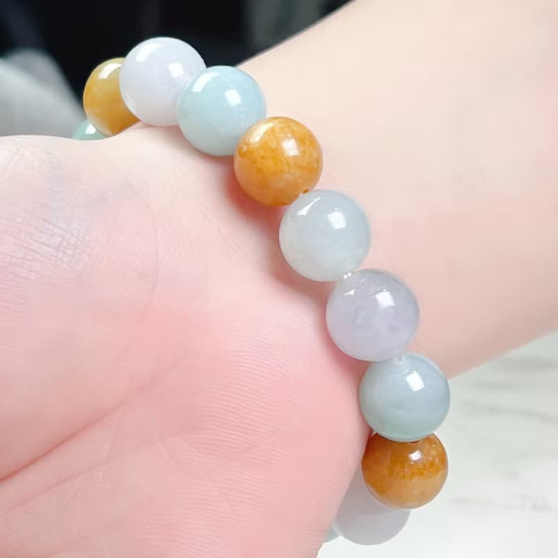多彩翡翠手珠手鍊 | 天然緬甸玉A貨翡翠 |  送禮