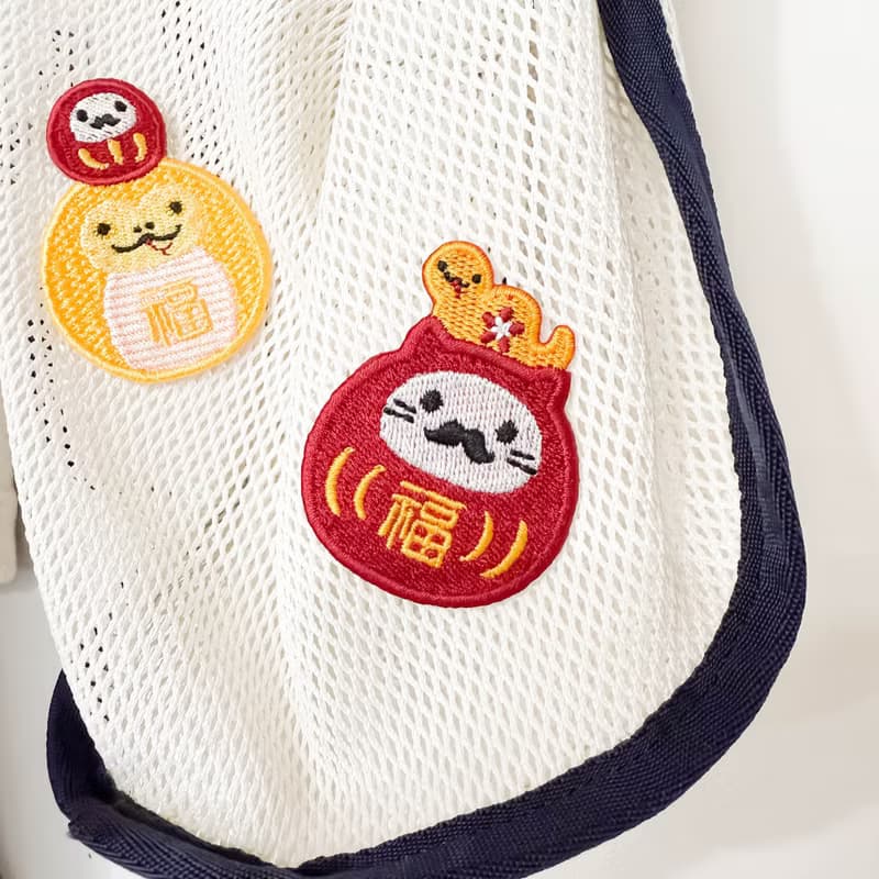 【巳蛇】蛇年 金幣達摩|燙貼|刺繡貼紙|撕開即貼