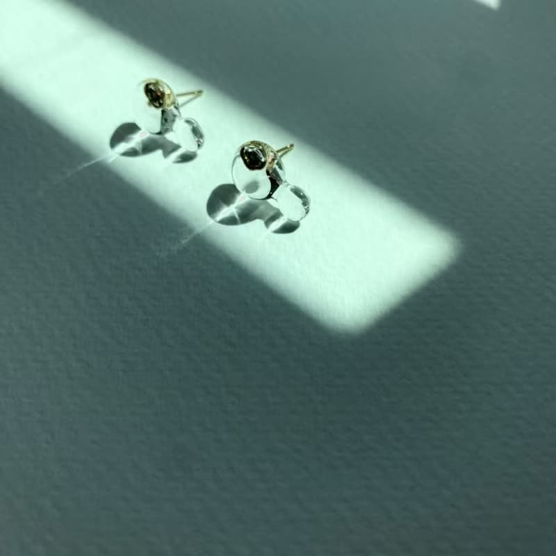 Pinkoi 限定 玻璃水滴耳環 耳針 耳夾