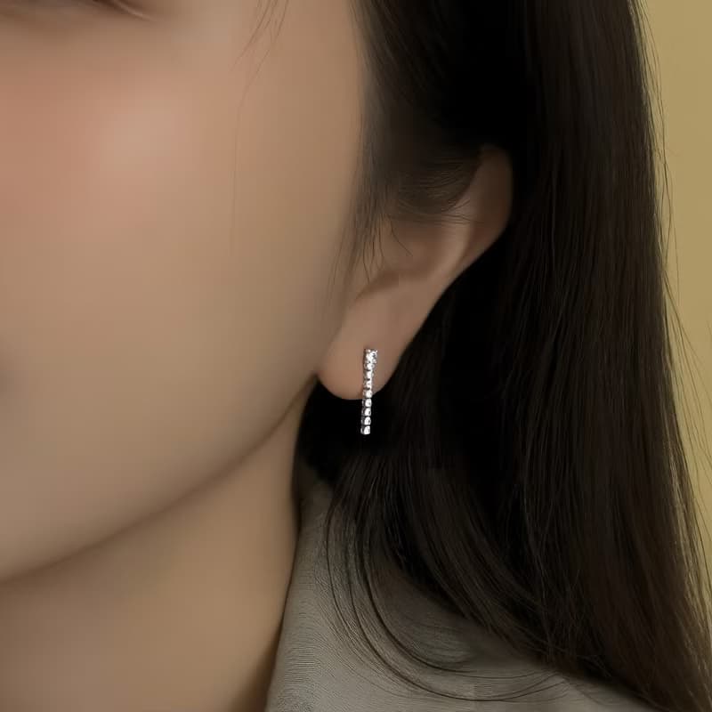 微光耳釘 | 純銀 | 免運 | Belinda輕珠寶