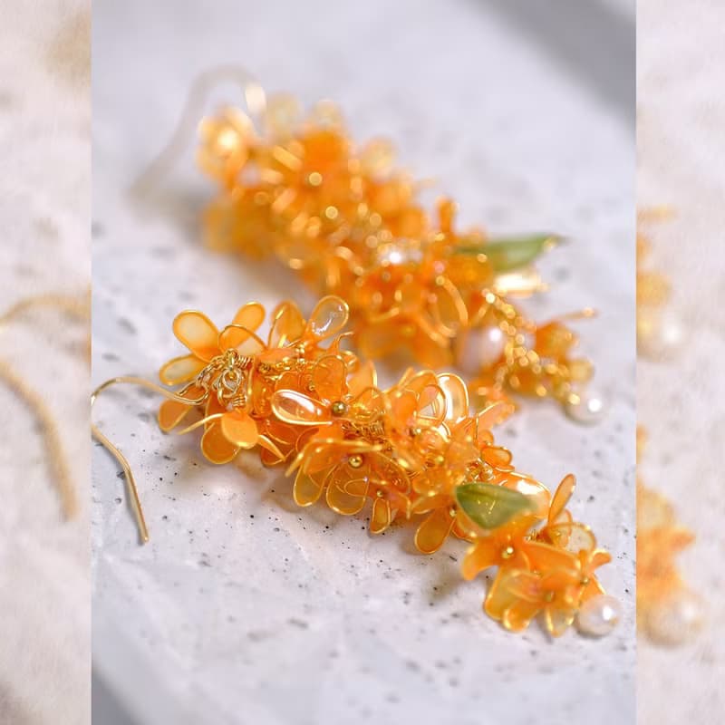 繁花/ 金木樨 / 垂墜.長耳環.存在感