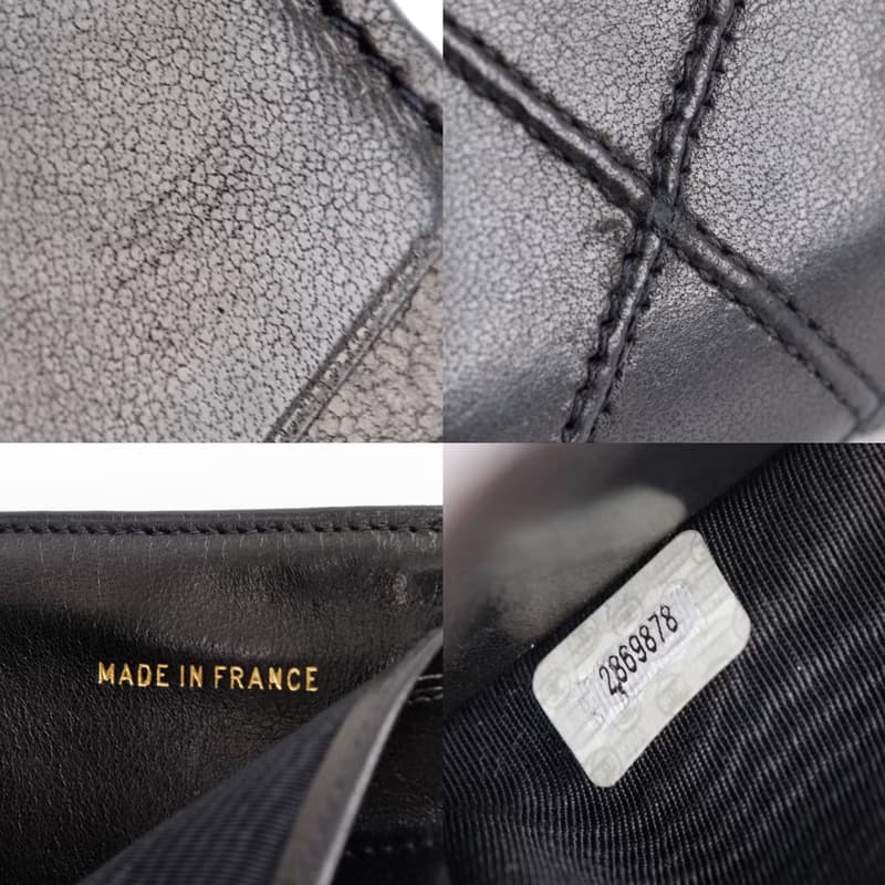 【日本直送】シャネル CHANEL ビコローレ 二つ折り財布 Wホックココマーク ヴィンテージ ラムスキン 黒 レディース【中古】