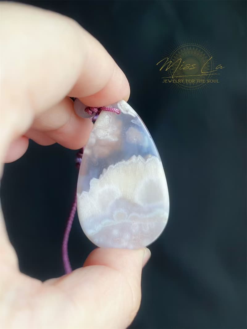 櫻花瑪瑙 翡翠 療癒系 水滴 水晶 琉璃 包掛 禮物 設計款