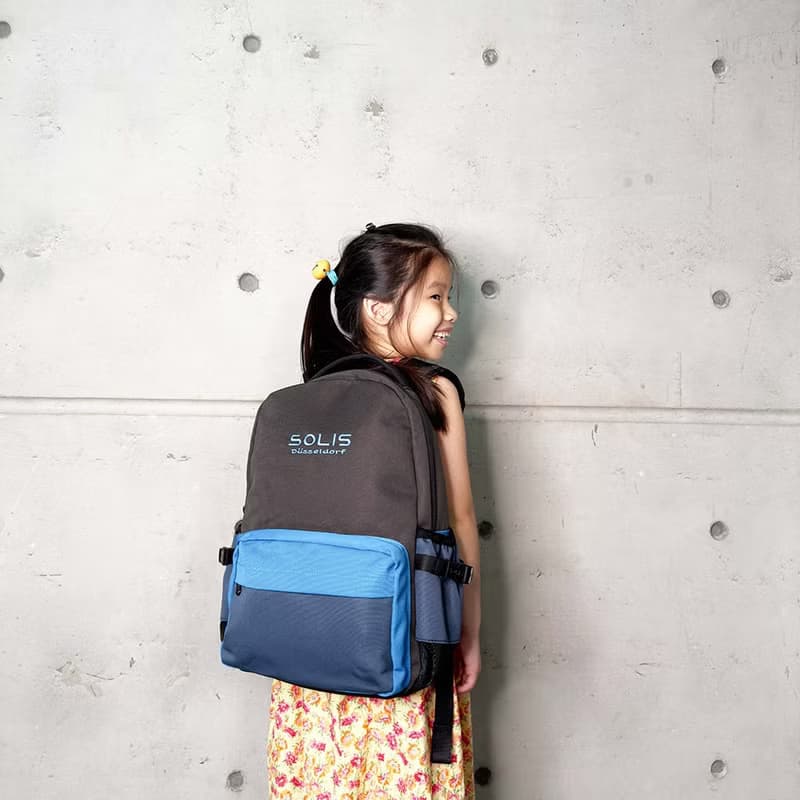 Solis Ones系列13吋電腦後背包-鵲灰藍-可套行李箱拉桿