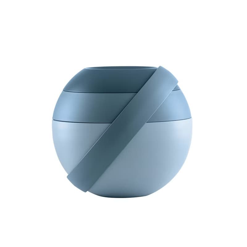 圓筒多層附餐具造型便當盒-共3色