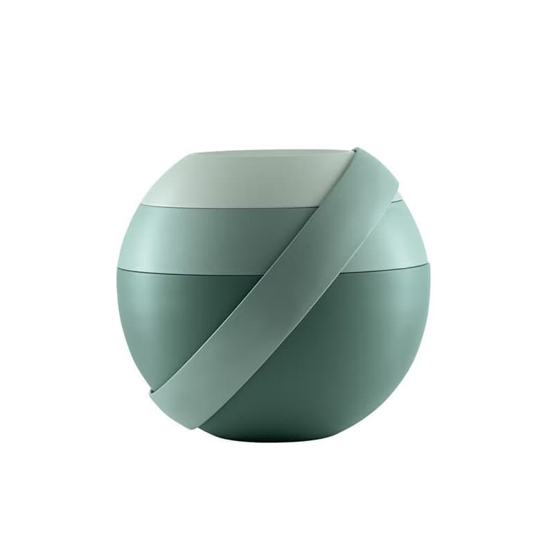 圓筒多層附餐具造型便當盒-共3色